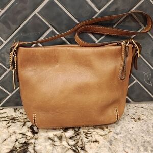 Coach Tan Leather Shoulder Bag